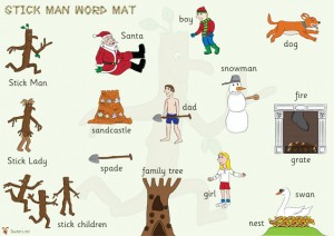 Stick Man word mat